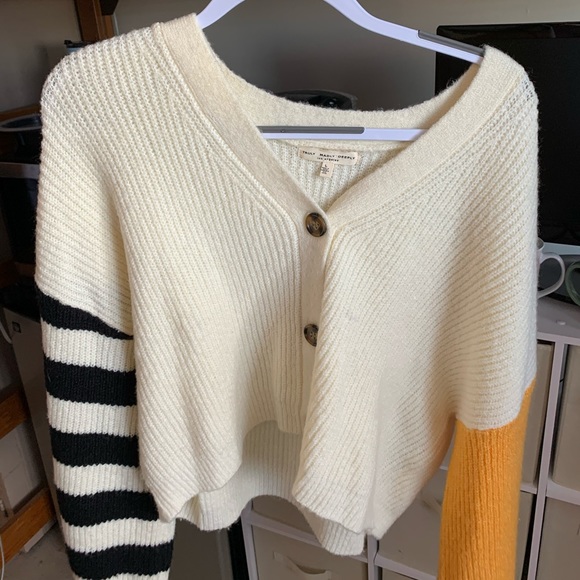 balloon sleeve cardigan cropped